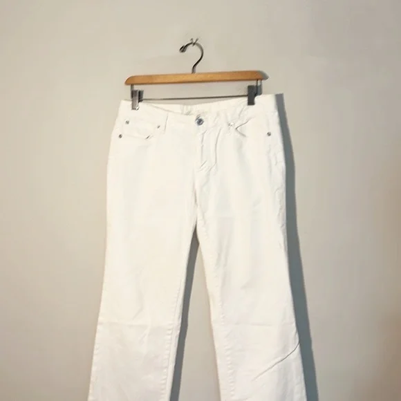 Ann Taylor Modern Fit Lindsay Waist white denim jeans women size 6 - Picture 2 of 6